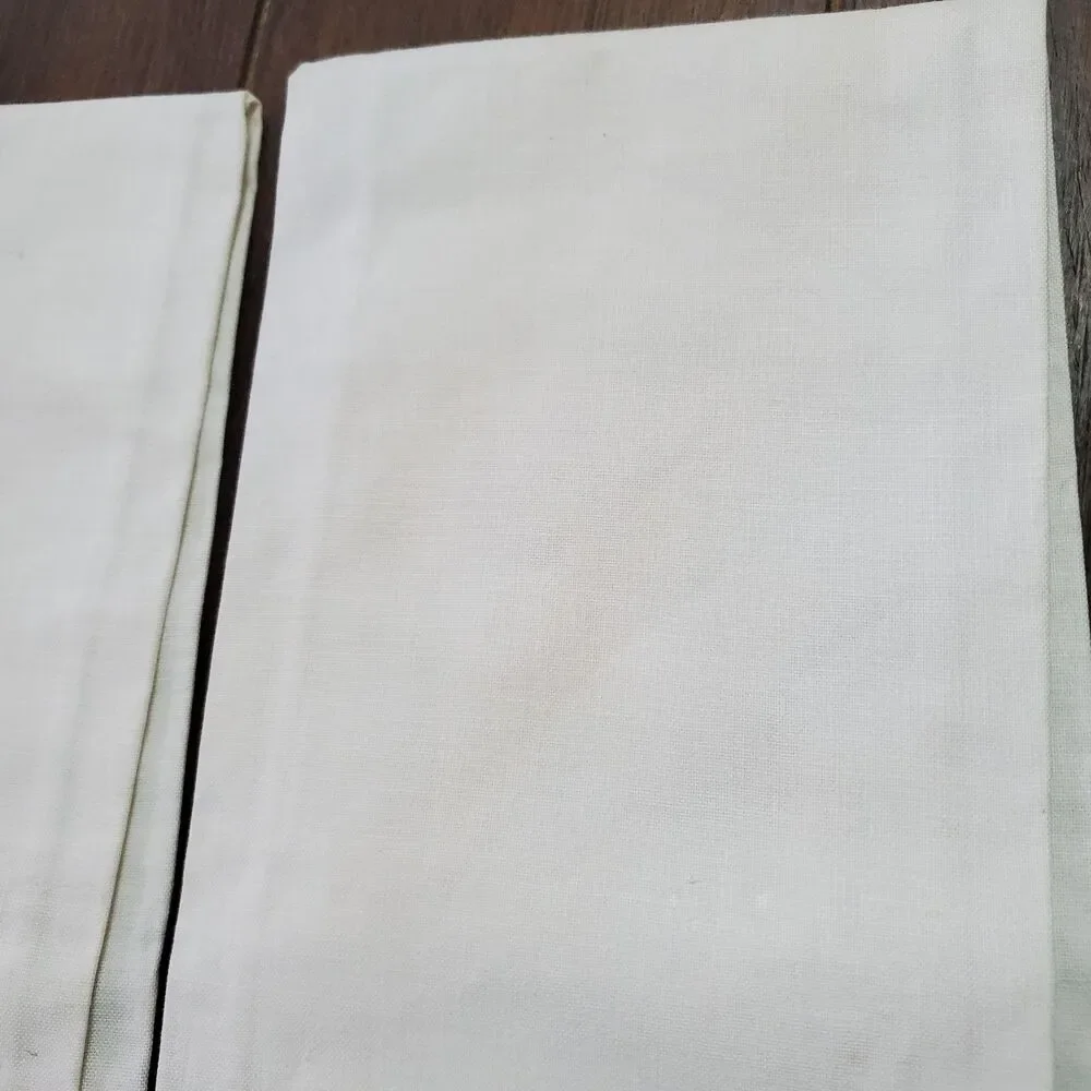 Vintage Guest Towels 2 Hand Tea Appliqué Gold Brown Flower Yellow  12x22